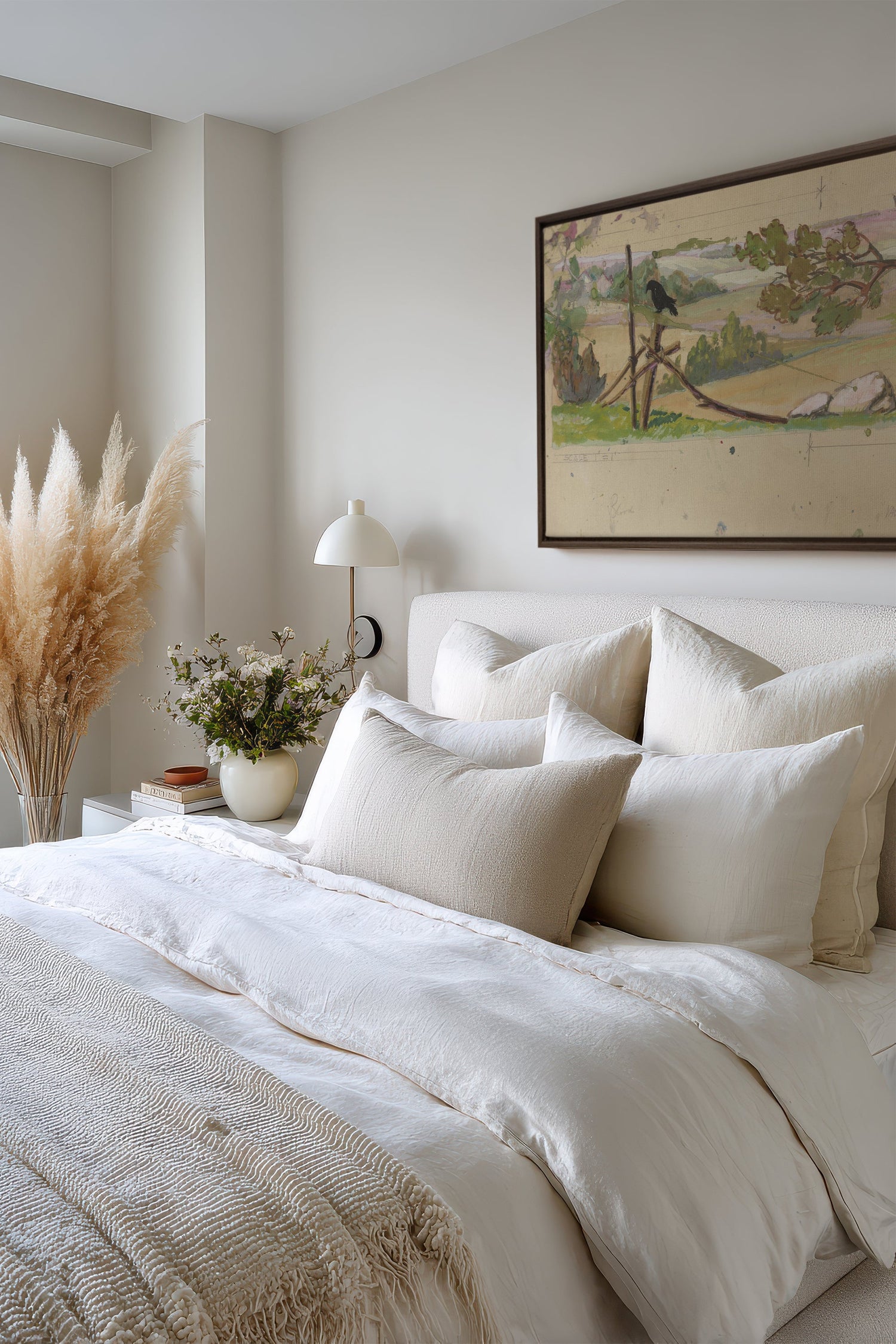 OLEKA CANVAS - HILLTONE DREAM, Oeuvre sur toile étirée, encadré Brun Noyer