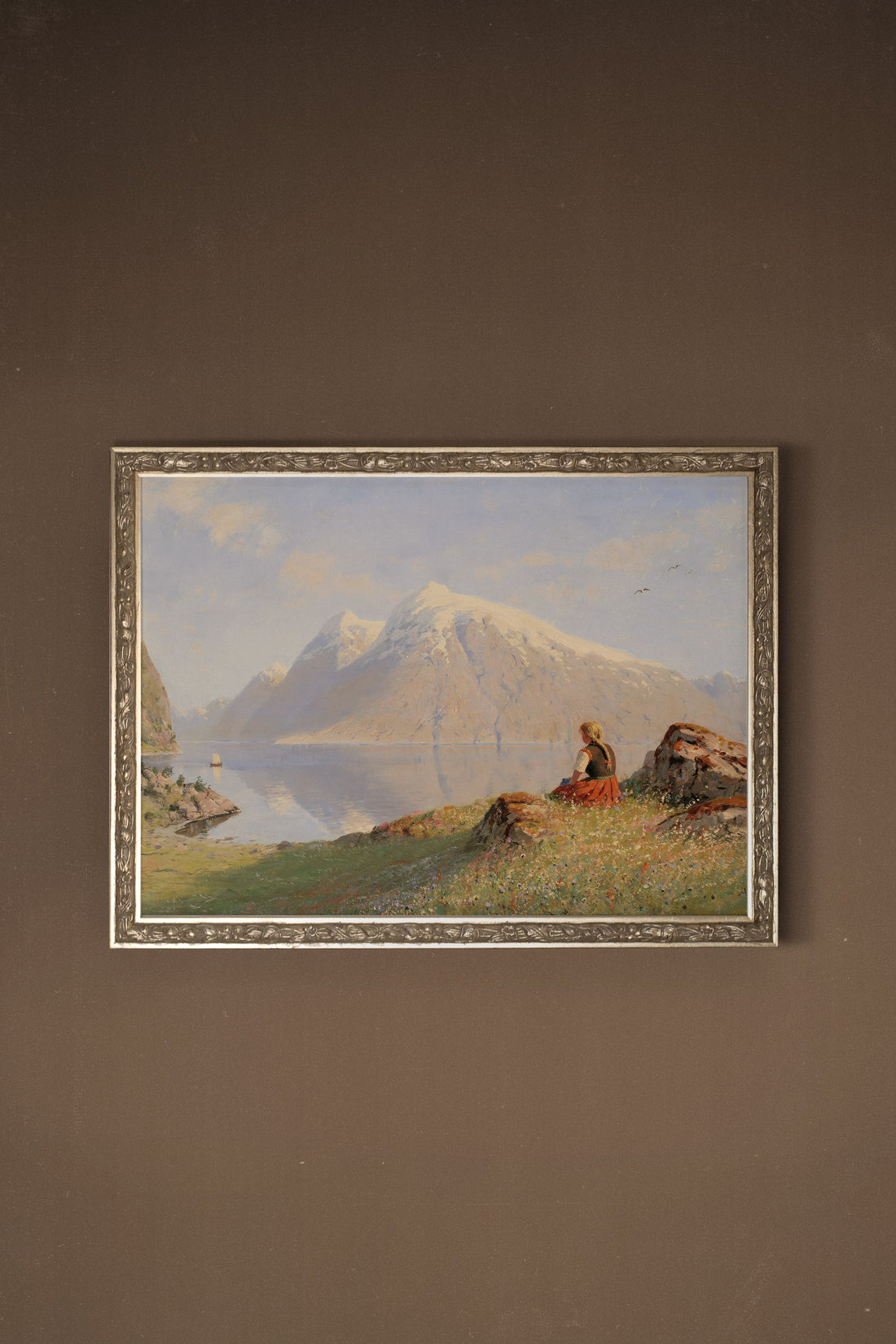 LA SOUFFLE DES CIMES, Oeuvre sur toile rigide, encadré Vintage Argent