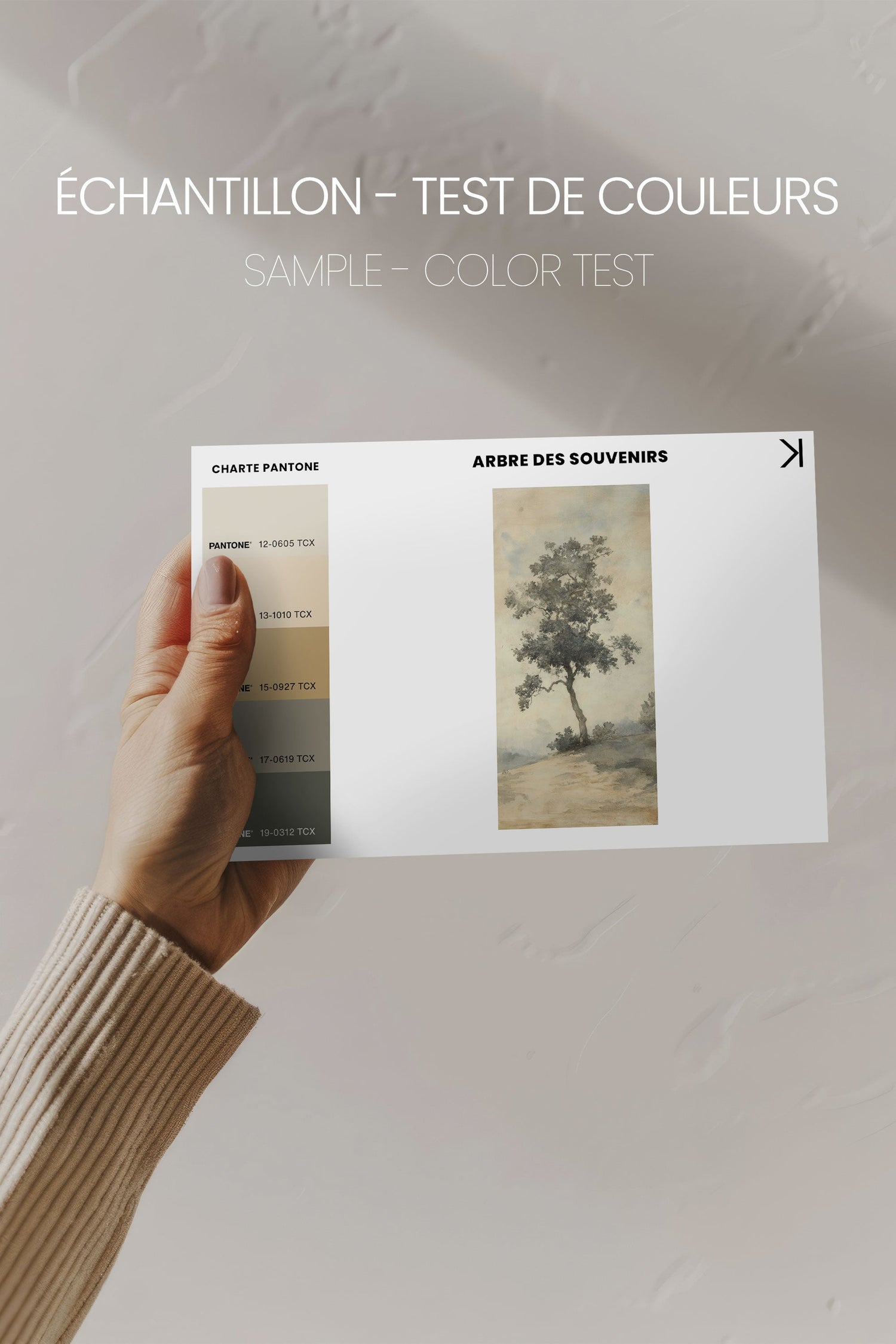 OLEKA CANVAS - ARBRE DES SOUVENIRS, Oeuvre sur toile étirée, encadré Naturel Clair