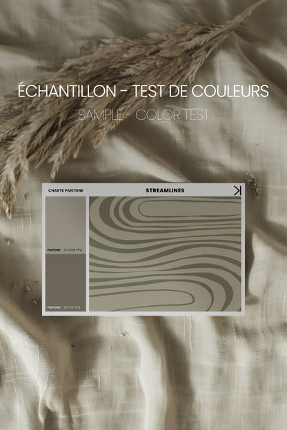 OLEKA CANVAS - STREAMLINES, Oeuvre sur toile étirée, encadré Brun Noyer