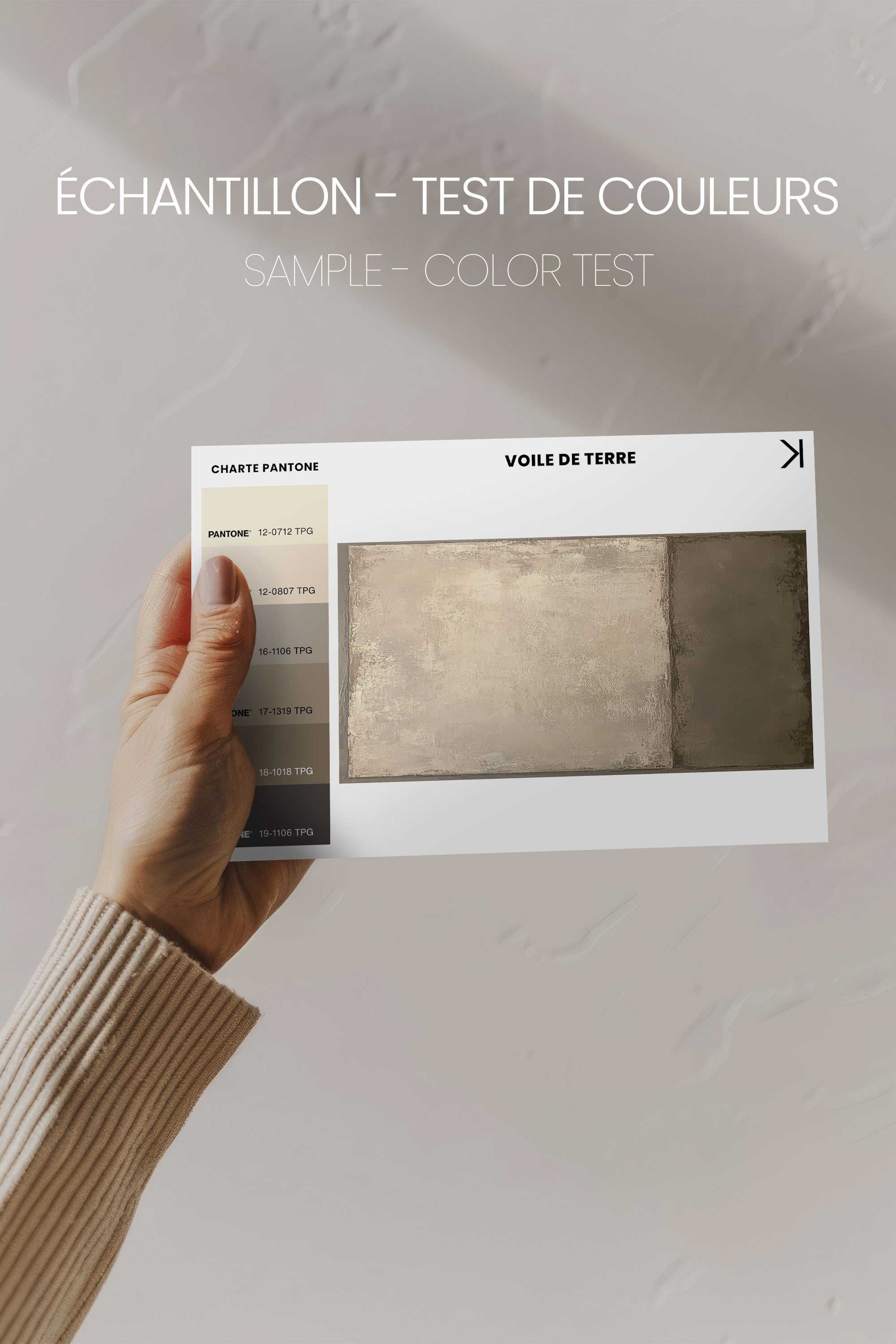 OLEKA CANVAS - VOILE DE TERRE, Oeuvre sur toile étirée, encadré Blanc