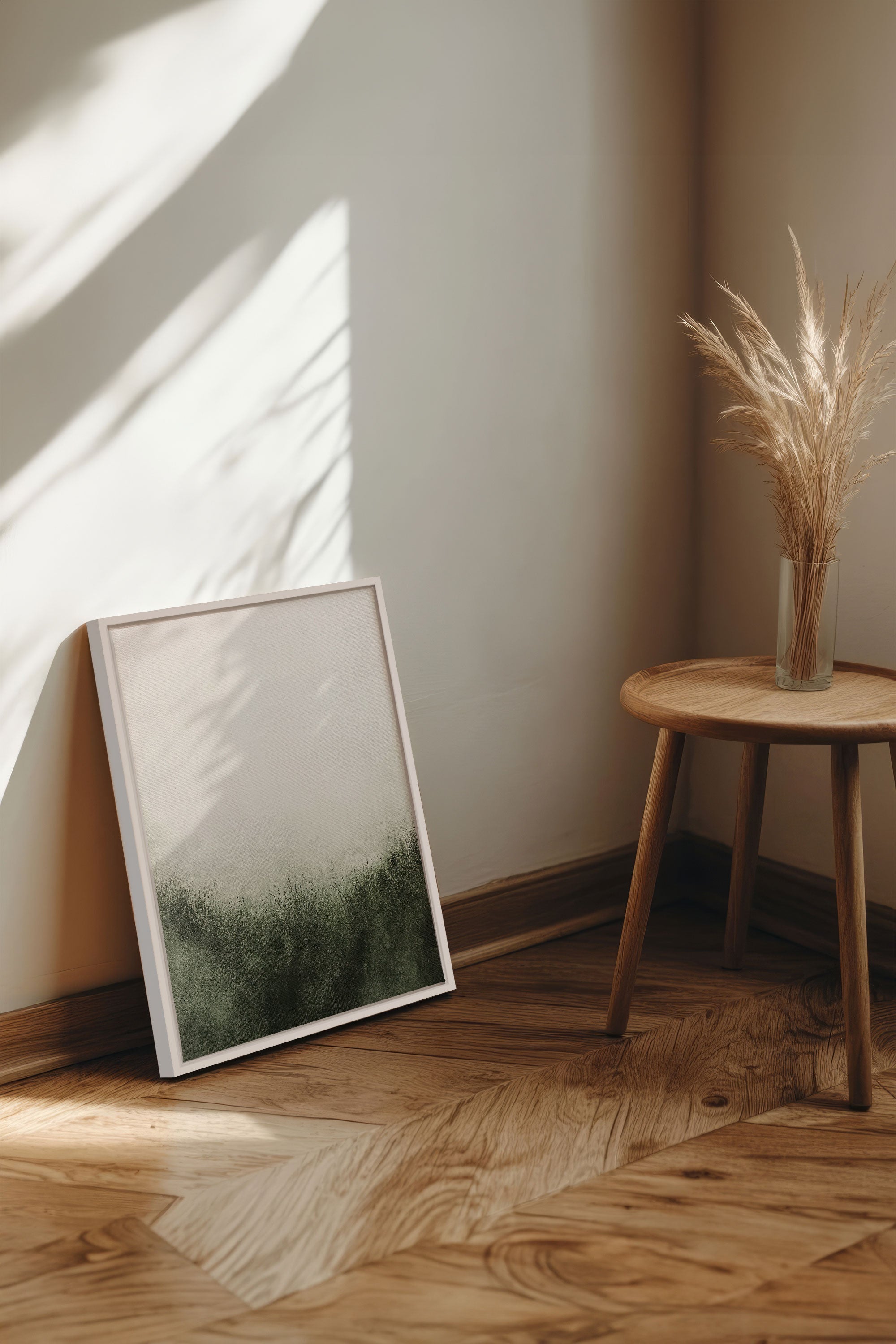 OLEKA CANVAS - FOREST HAZE, Oeuvre sur toile étirée, encadré Blanc