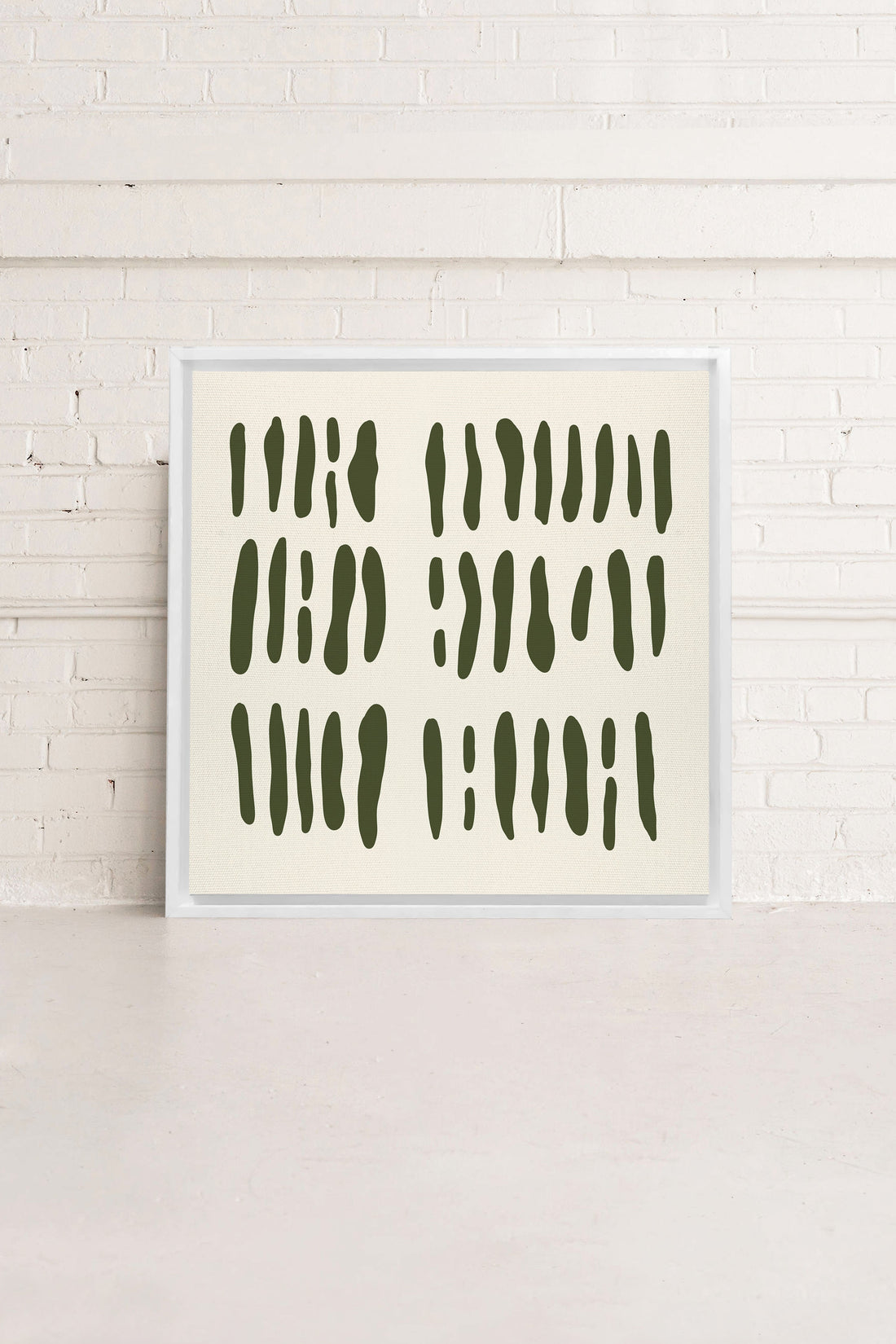 OLEKA CANVAS - FLOATING PATTERNS, Oeuvre sur toile étirée, encadré Blanc