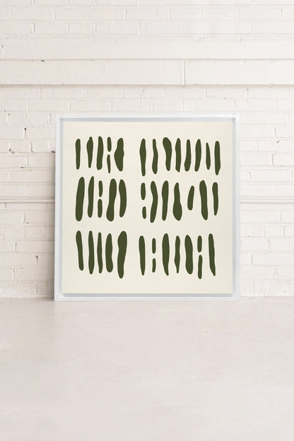 OLEKA CANVAS - FLOATING PATTERNS, Oeuvre sur toile étirée, encadré Blanc