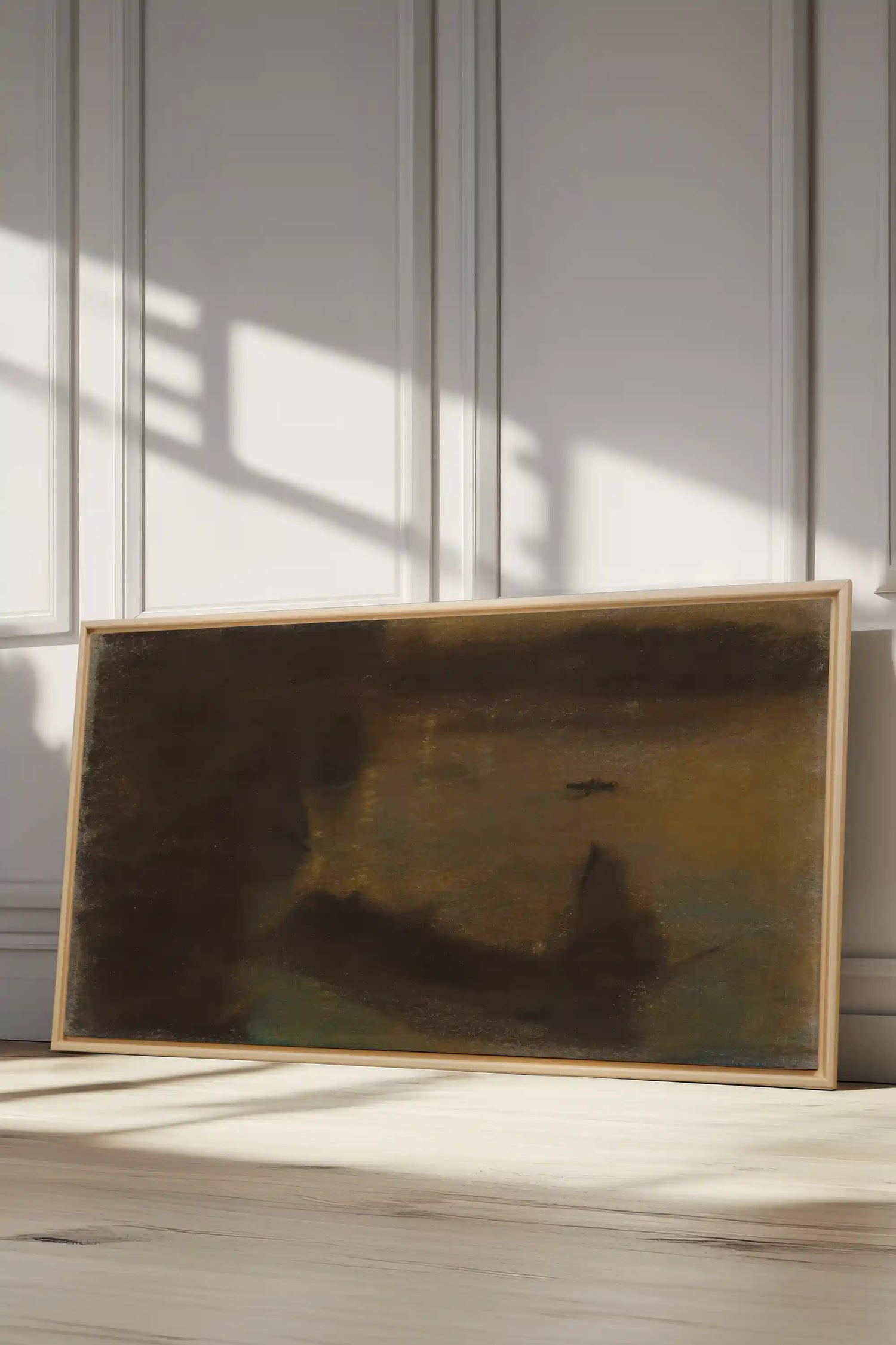 LUEUR DE CENDRE, Oeuvre sur toile étirée, encadré Naturel Clair