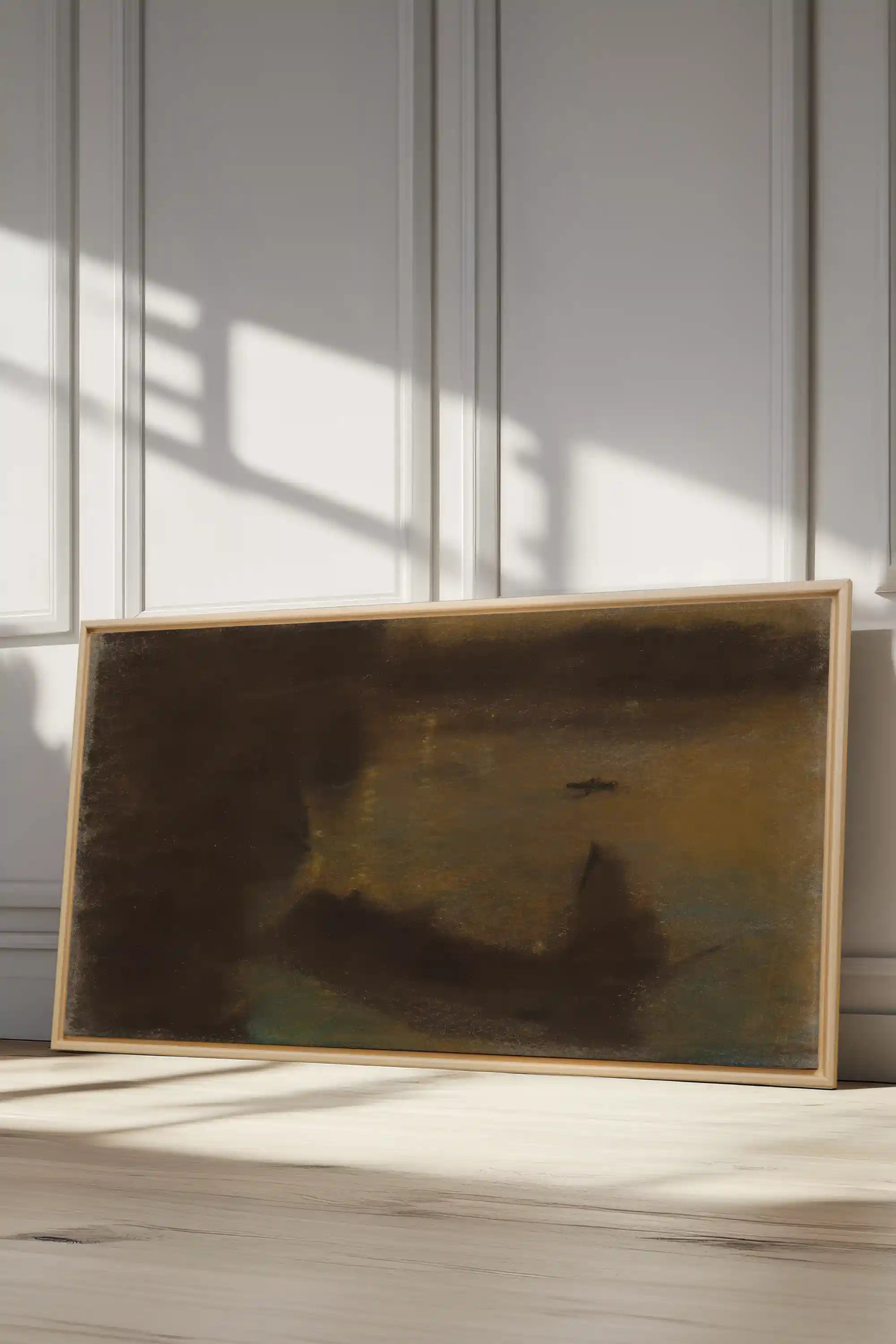 LUEUR DE CENDRE, Oeuvre sur toile étirée, encadré Naturel Clair