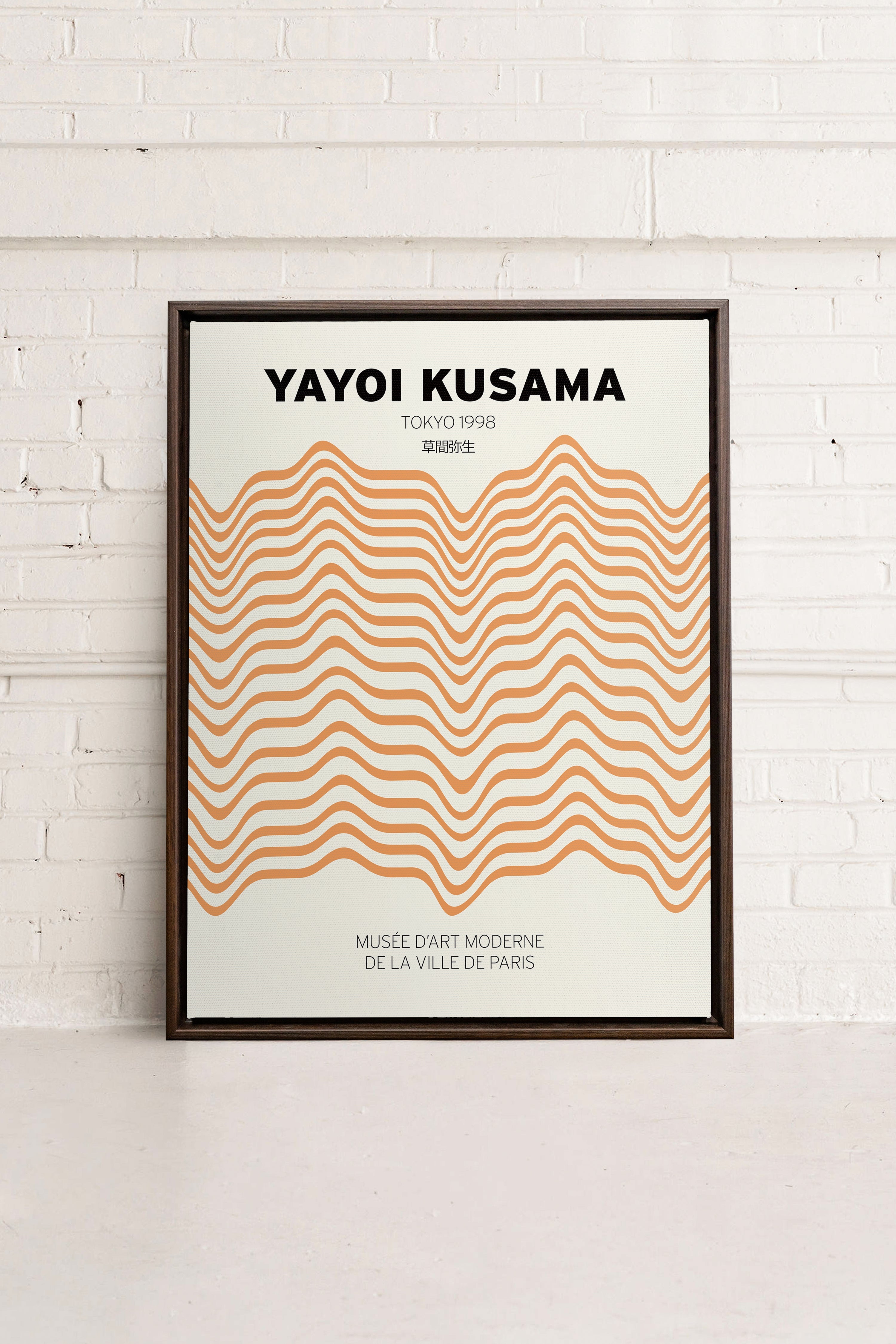 OLEKA CANVAS - YAYOI II, Oeuvre sur toile étirée, encadré Brun Noyer