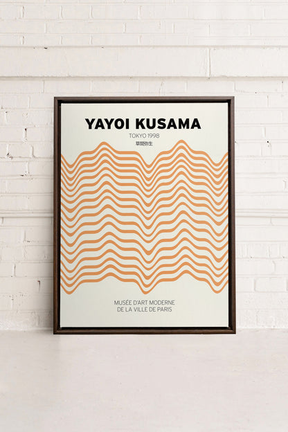 OLEKA CANVAS - YAYOI II, Oeuvre sur toile étirée, encadré Brun Noyer