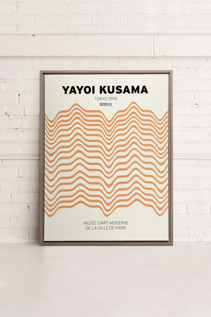 OLEKA CANVAS - YAYOI II, Oeuvre sur toile étirée, encadré Brun Chêne