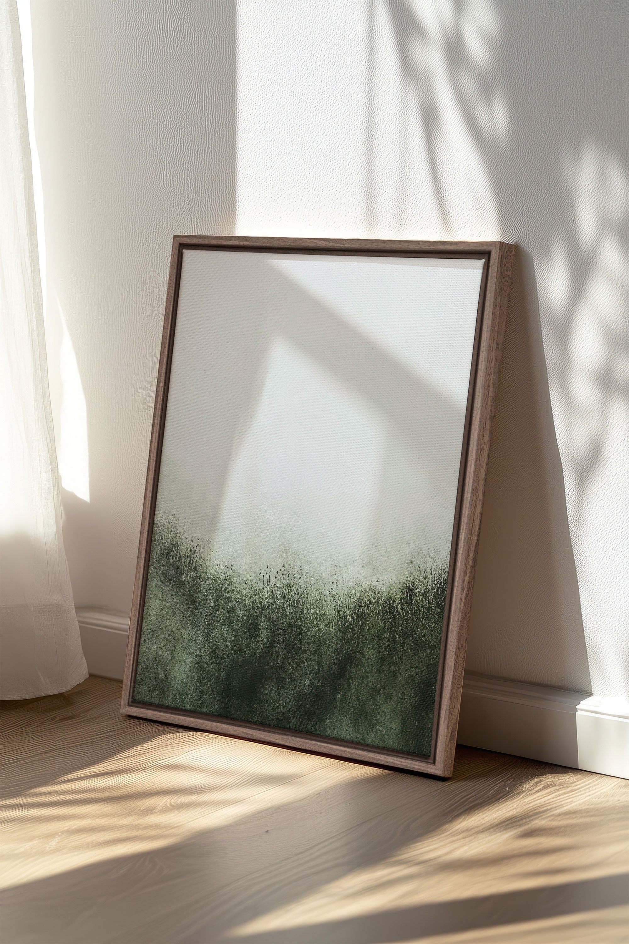 OLEKA CANVAS - FOREST HAZE, Oeuvre sur toile étirée, encadré Brun Chêne