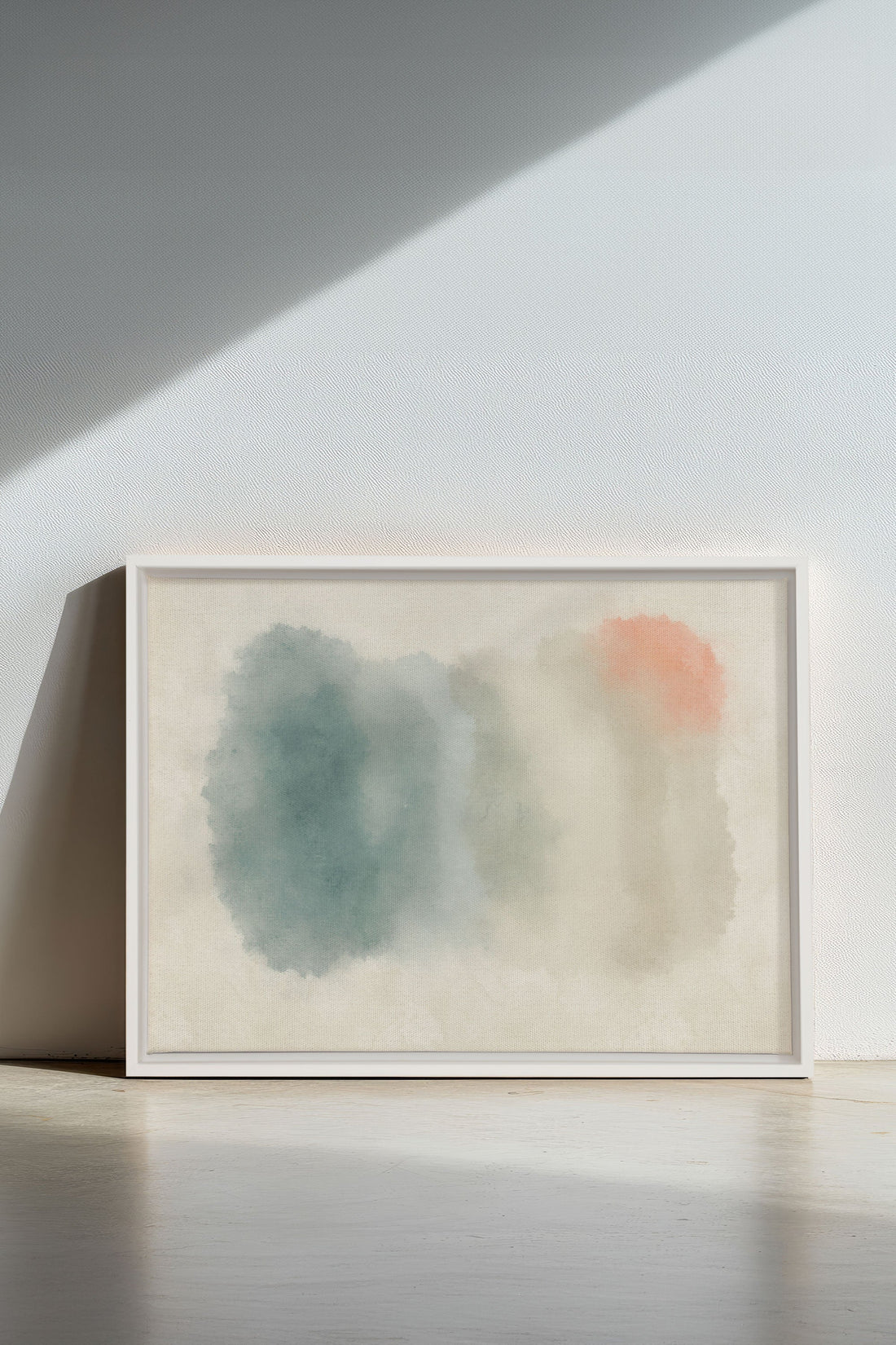 OLEKA CANVAS - AURORA SHADES, Oeuvre sur toile étirée, encadré Blanc