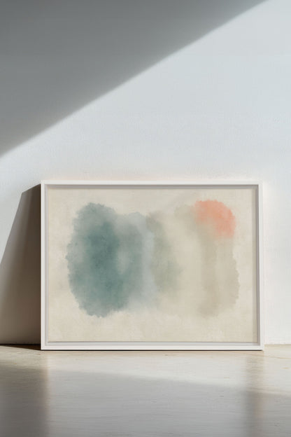 OLEKA CANVAS - AURORA SHADES, Oeuvre sur toile étirée, encadré Blanc