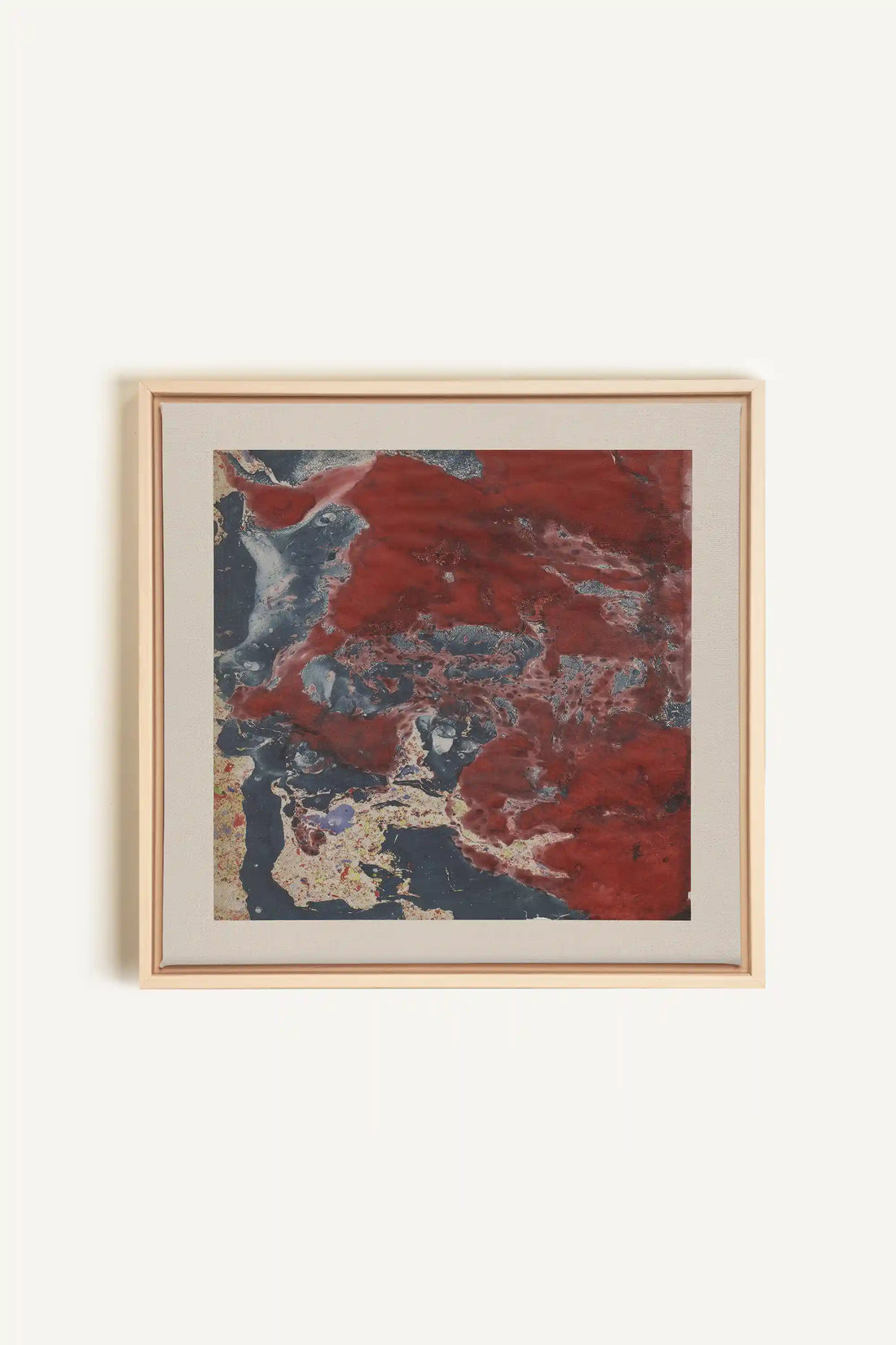 ROUGE POLAIRE, Oeuvre sur toile étirée, encadré Naturel Clair