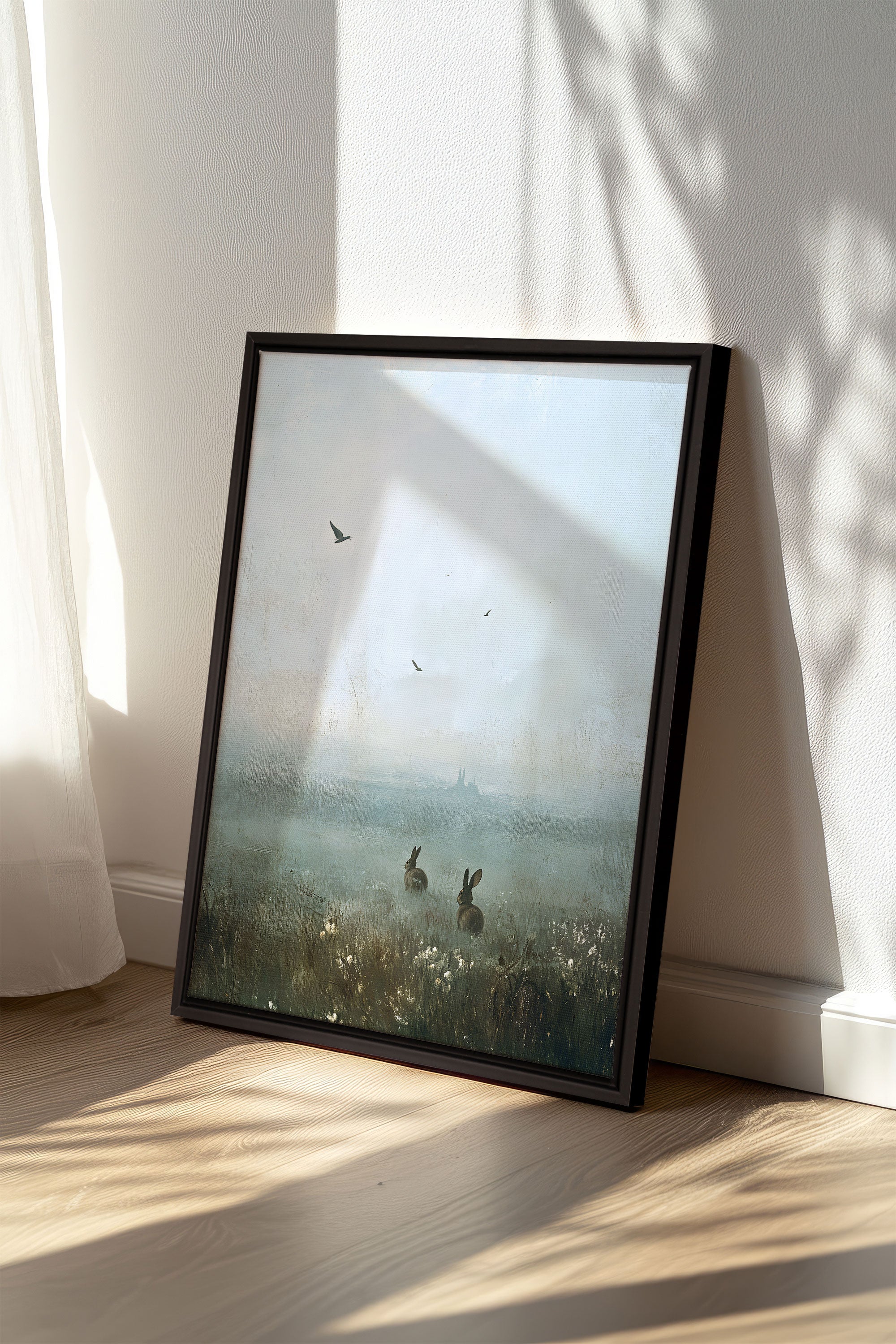 OLEKA CANVAS - ÉVEIL ENCHANTÉ, Oeuvre sur toile étirée, encadré Noir