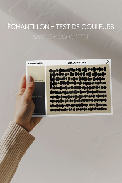 SHADOW SCRIPT, Oeuvre sur toile étirée, encadré Noir