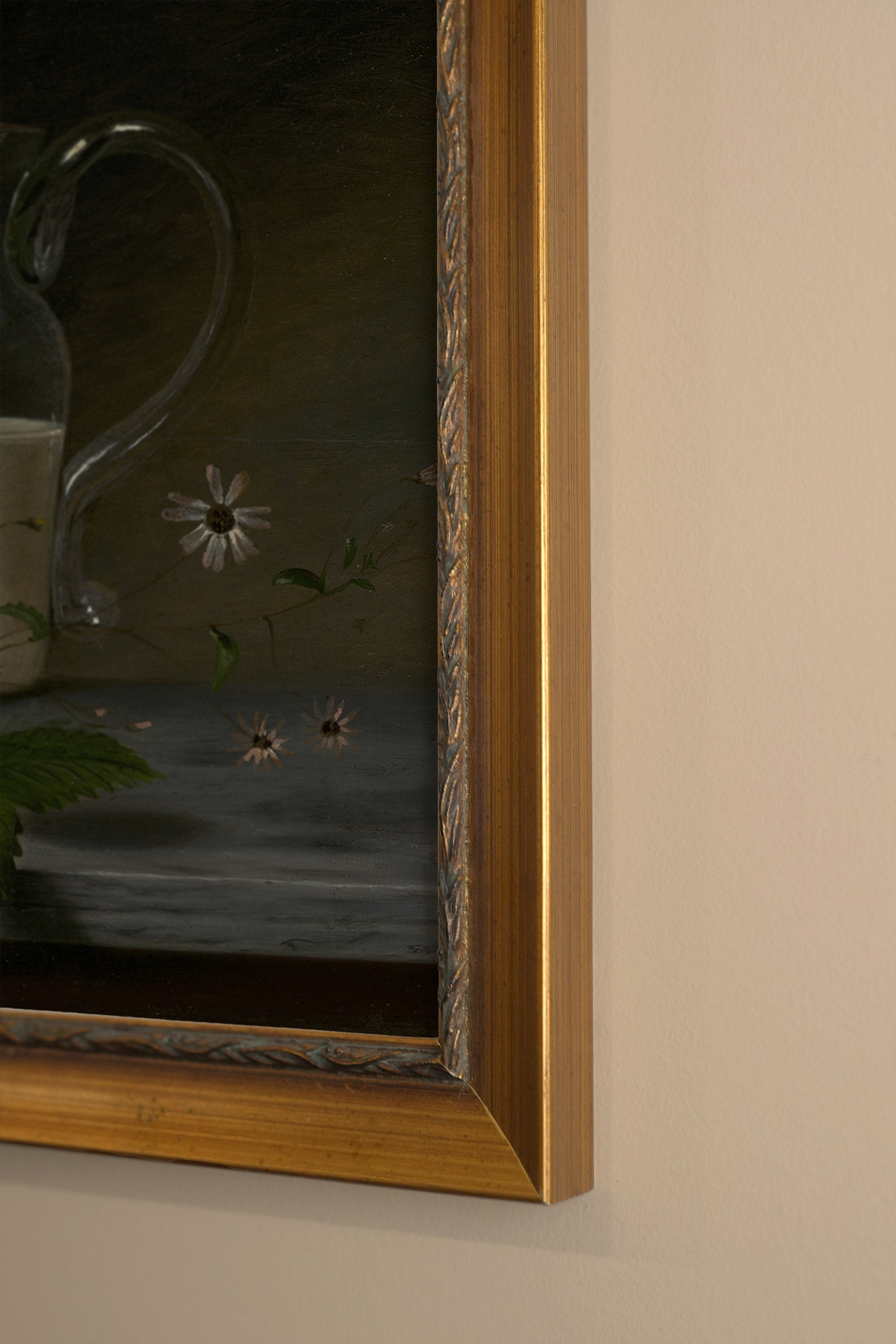 DOUCEURS CHAMPÊTRES, Artwork on rigid canvas, framed in Vintage Gold