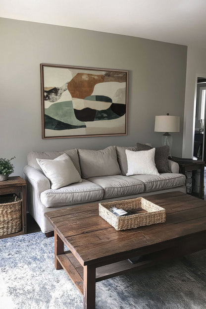 OLEKA CANVAS - FRAGMENTS NATURELS, Oeuvre sur toile étirée, encadré Brun Chêne