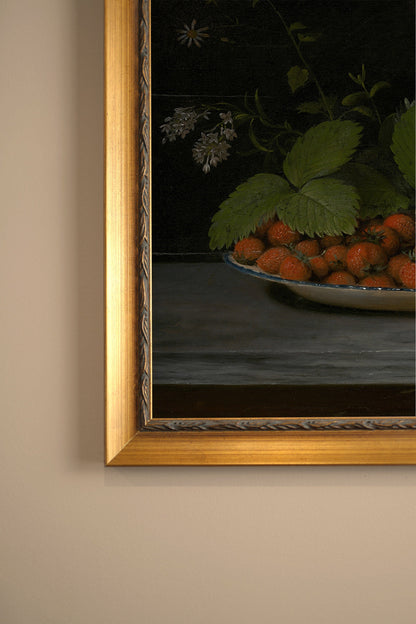 DOUCEURS CHAMPÊTRES, Artwork on rigid canvas, framed in Vintage Gold