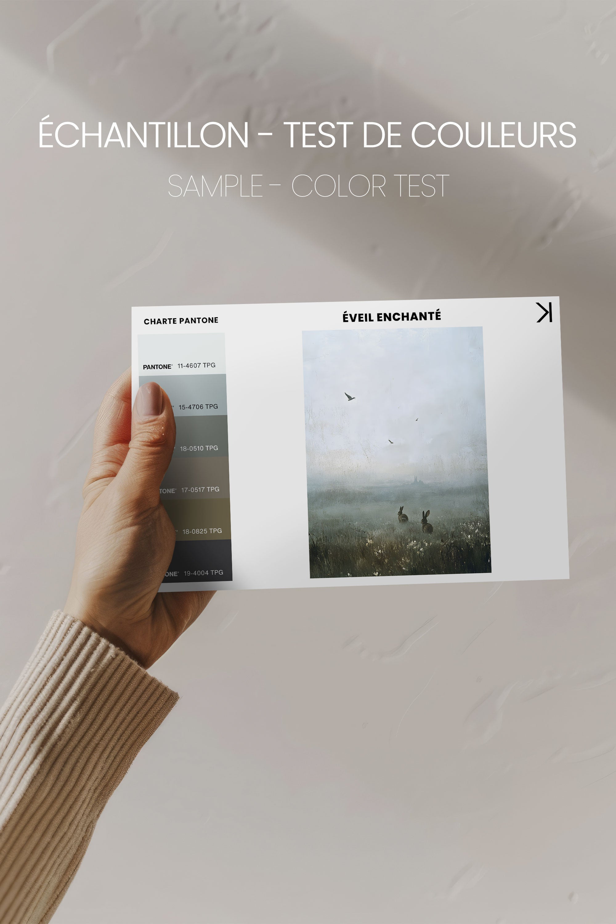 OLEKA CANVAS - ÉVEIL ENCHANTÉ, Oeuvre sur toile étirée, encadré Brun Noyer