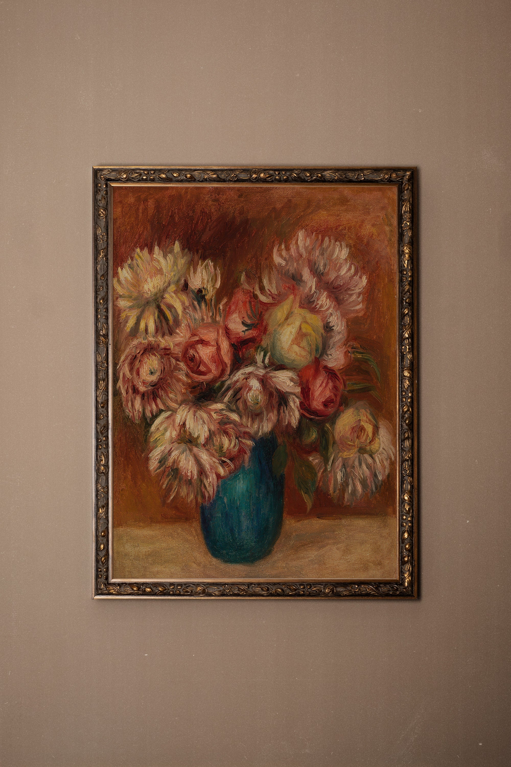 BOUQUET DE LUMIÈRE, Oeuvre sur toile rigide, encadré Vintage Bronze