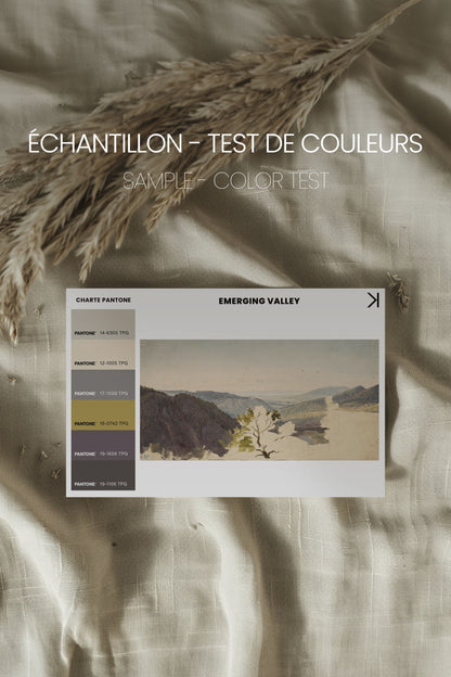 EMERGING VALLEY, Artwork on stretched canvas, framed Natural Light