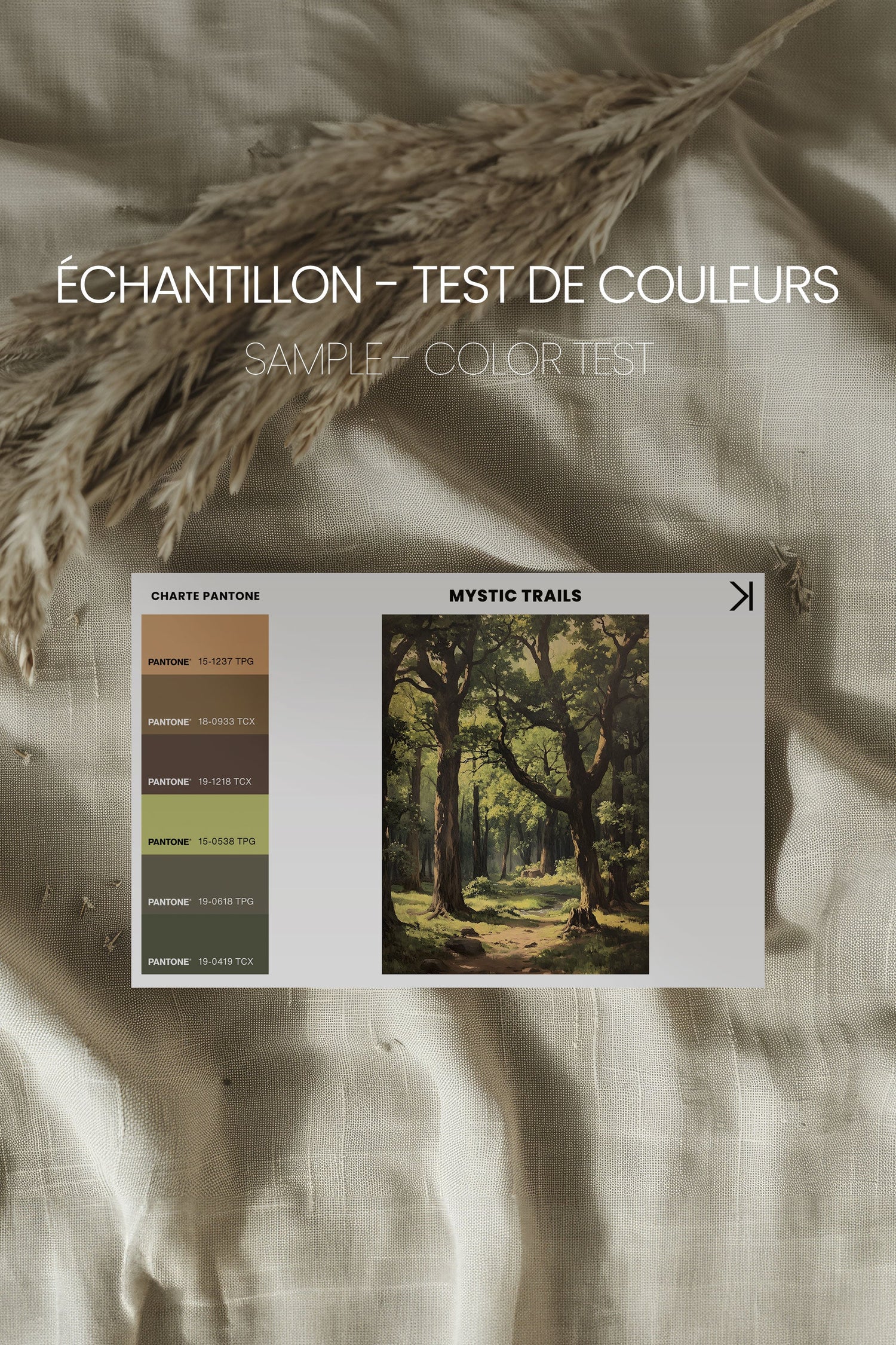 OLEKA CANVAS - MYSTIC TRAILS, Oeuvre sur toile étirée, encadré Brun Chêne