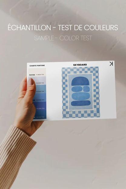 SKYBOARD, Work on stretched canvas, framed Oak Brown