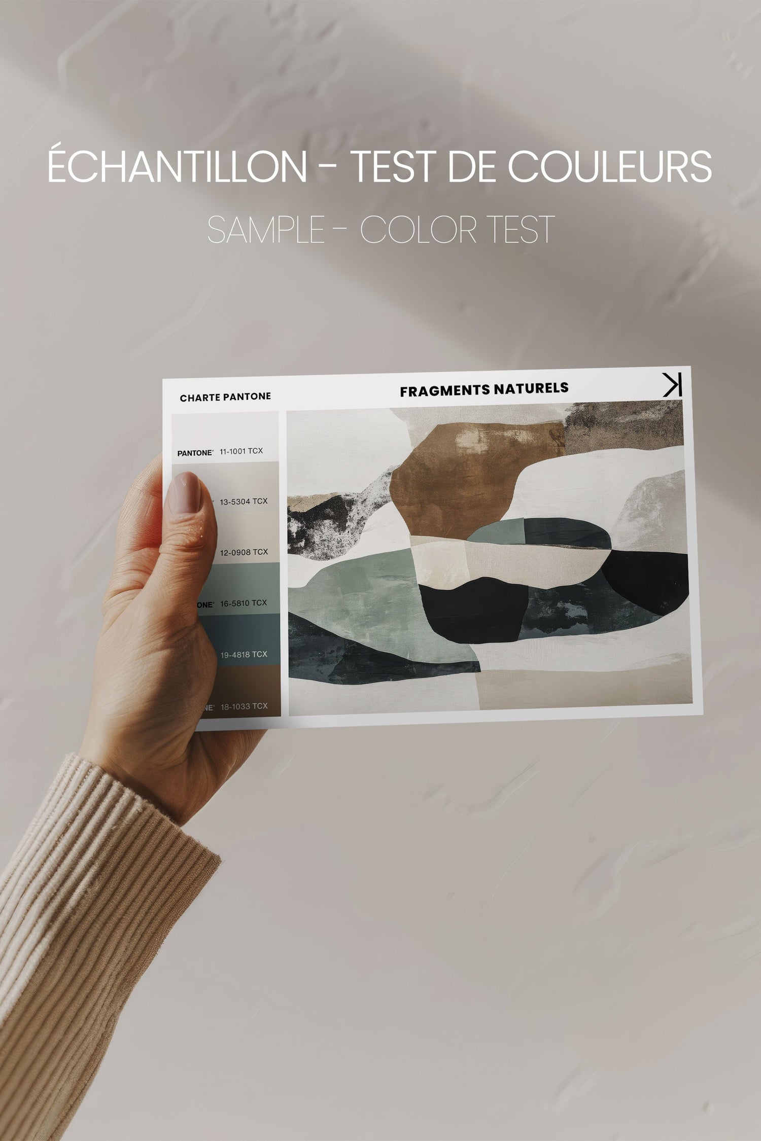 OLEKA CANVAS - FRAGMENTS NATURELS, Oeuvre sur toile étirée, encadré Naturel Clair