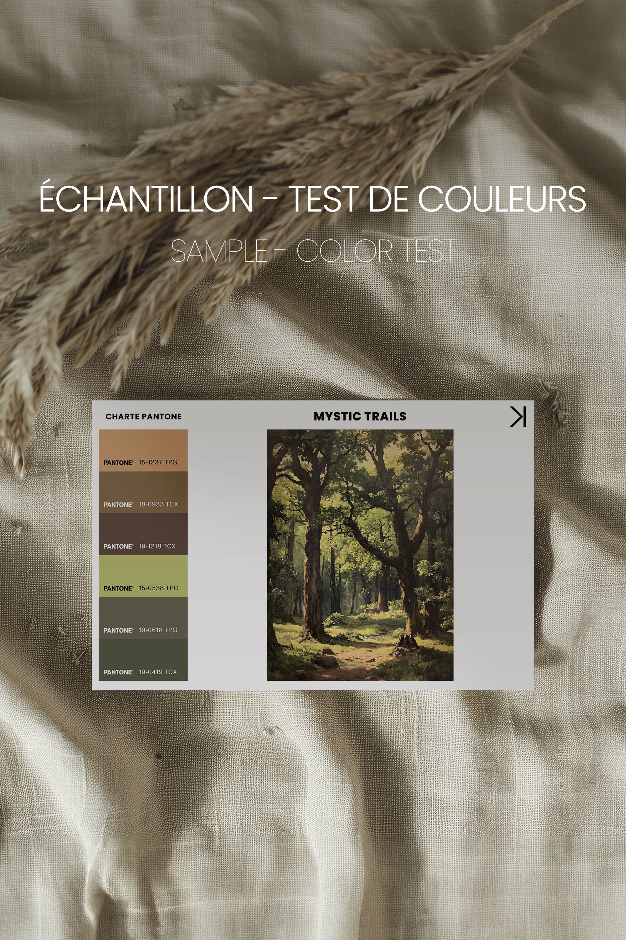 OLEKA CANVAS - MYSTIC TRAILS, Oeuvre sur toile étirée, encadré Noir