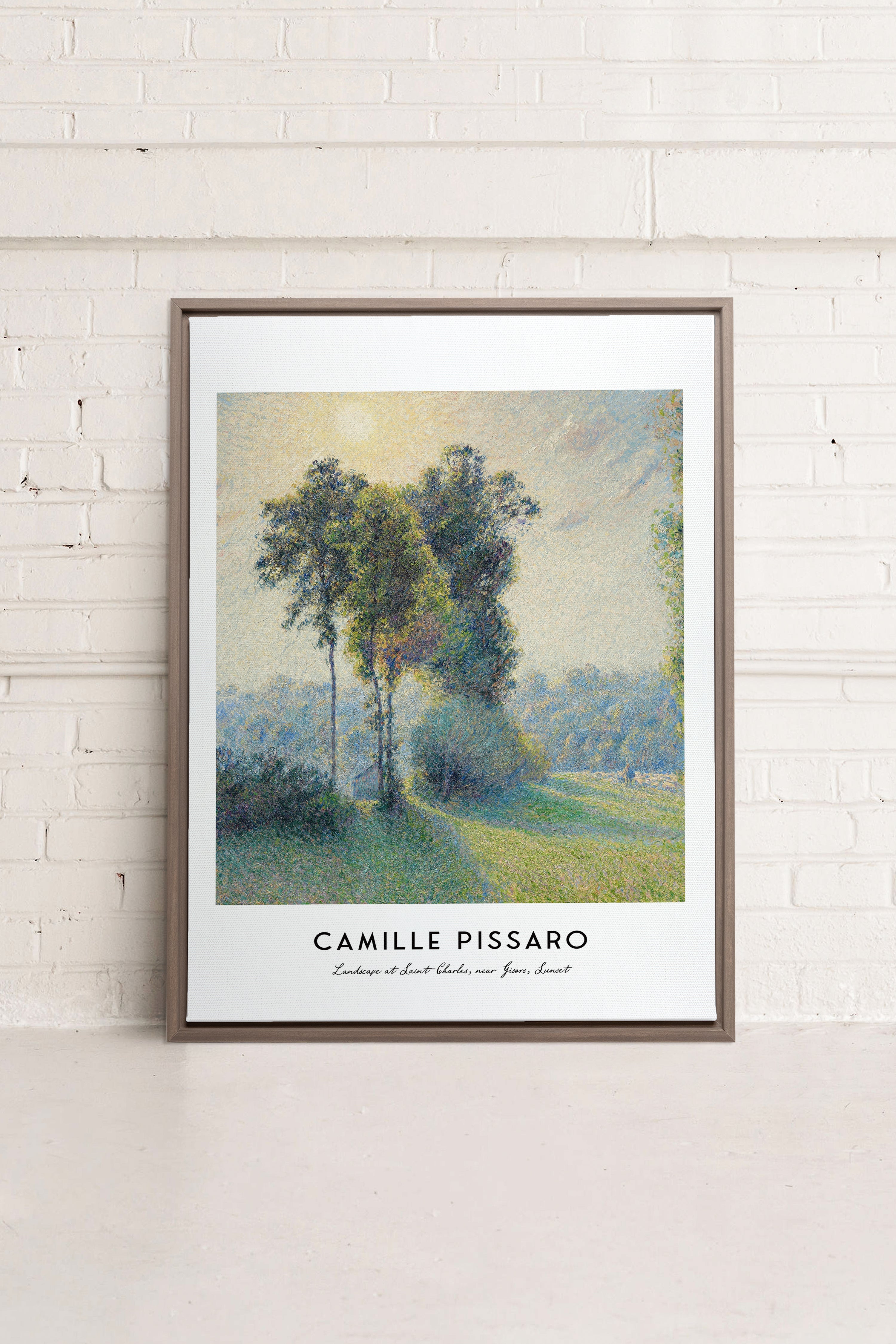 OLEKA CANVAS - SAINT-CHARLES, Oeuvre sur toile étirée, encadré Brun Chêne