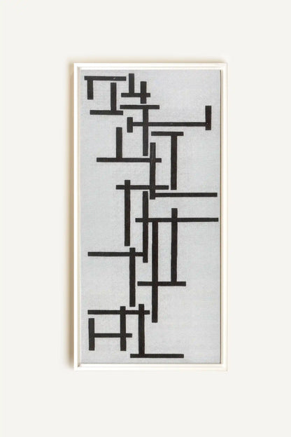 NOIR CONSCIENT, Oeuvre sur toile étirée, encadré Blanc