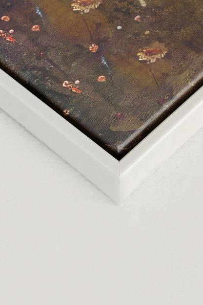 OLEKA CANVAS - Greenscape, Oeuvre sur toile étirée, encadré Blanc