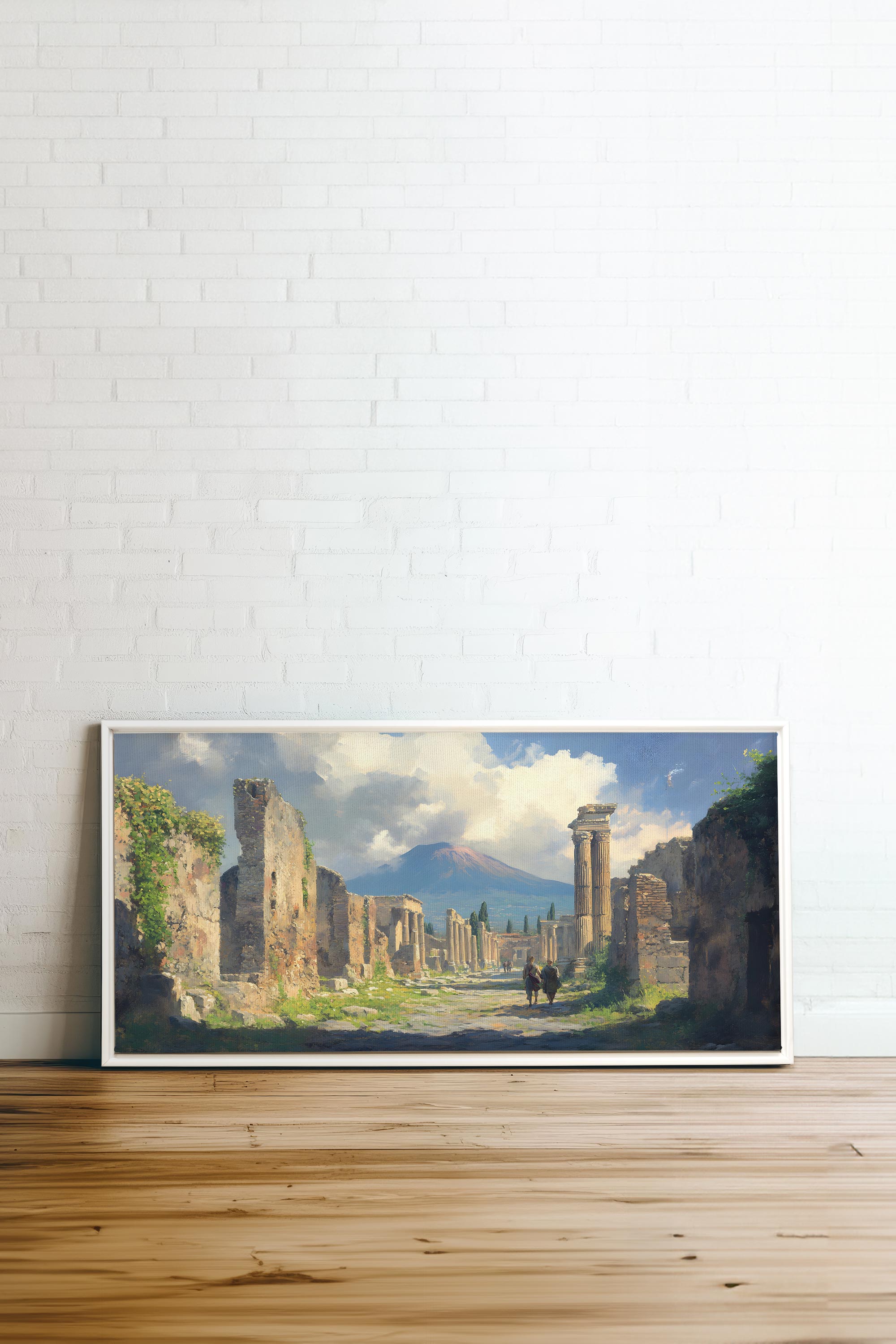 OLEKA CANVAS - SHADOWS OF THE PAST, Oeuvre sur toile étirée, encadré Blanc