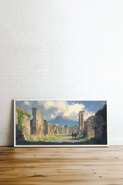 OLEKA CANVAS - SHADOWS OF THE PAST, Oeuvre sur toile étirée, encadré Blanc