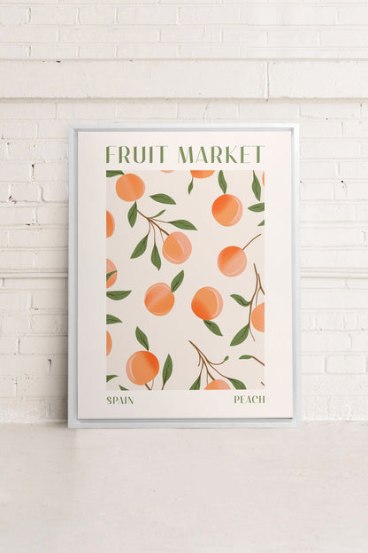 OLEKA CANVAS - PEACH, Oeuvre sur toile étirée, encadré Blanc