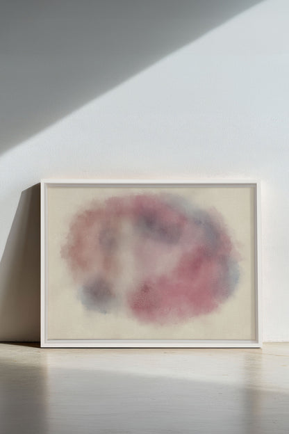 OLEKA CANVAS - PASTEL CLOUD, Oeuvre sur toile étirée, encadré Blanc