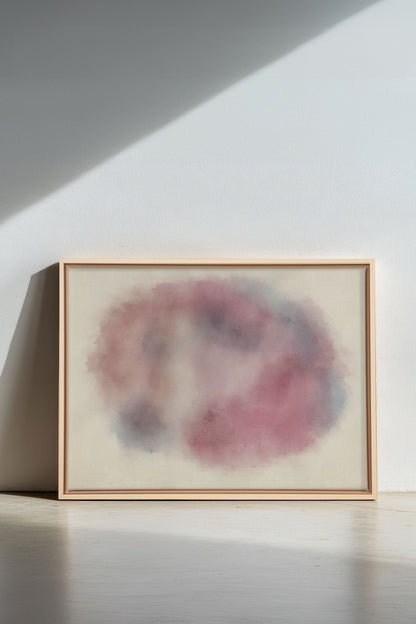 OLEKA CANVAS - PASTEL CLOUD, Oeuvre sur toile étirée, encadré Naturel Clair