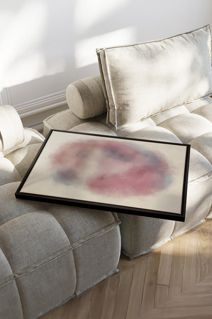 OLEKA CANVAS - PASTEL CLOUD, Oeuvre sur toile étirée, encadré Noir