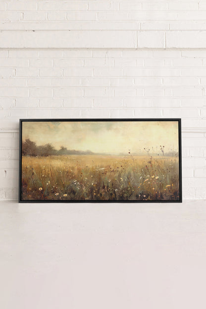 OLEKA CANVAS - Greenscape, Oeuvre sur toile étirée, encadré Noir