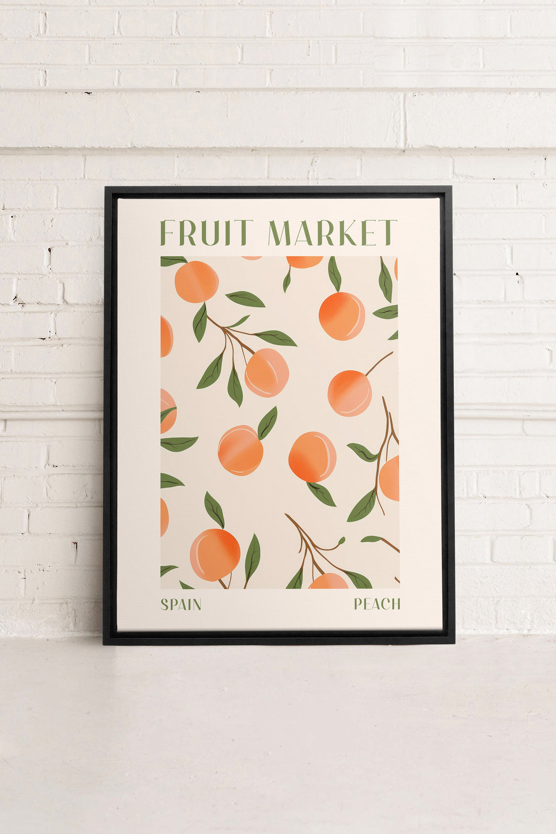 OLEKA CANVAS - PEACH, Oeuvre sur toile étirée, encadré Noir