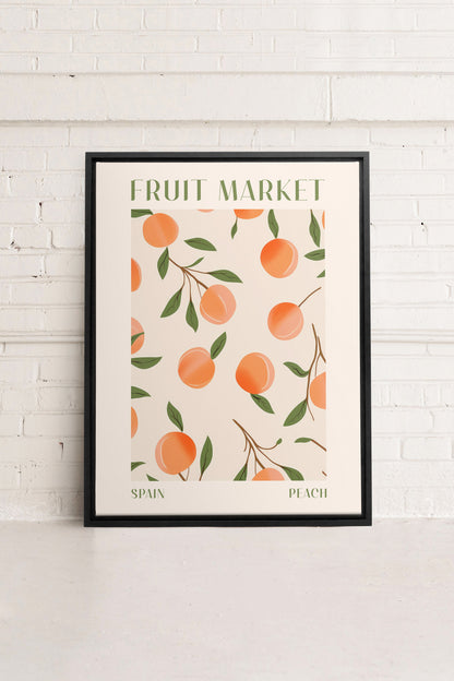 OLEKA CANVAS - PEACH, Oeuvre sur toile étirée, encadré Noir