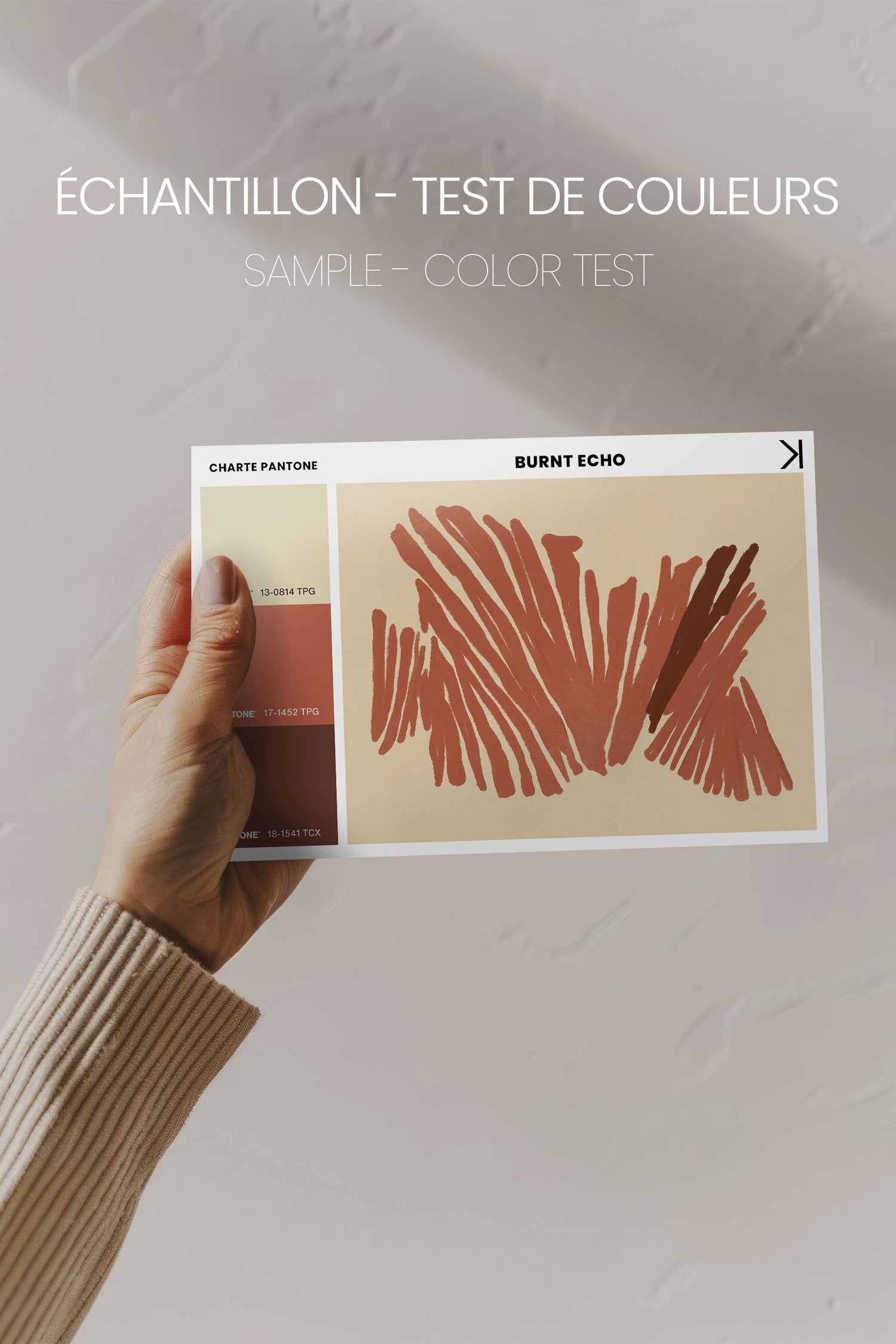 OLEKA CANVAS - BURNT ECHO, Oeuvre sur toile étirée, encadré Noir