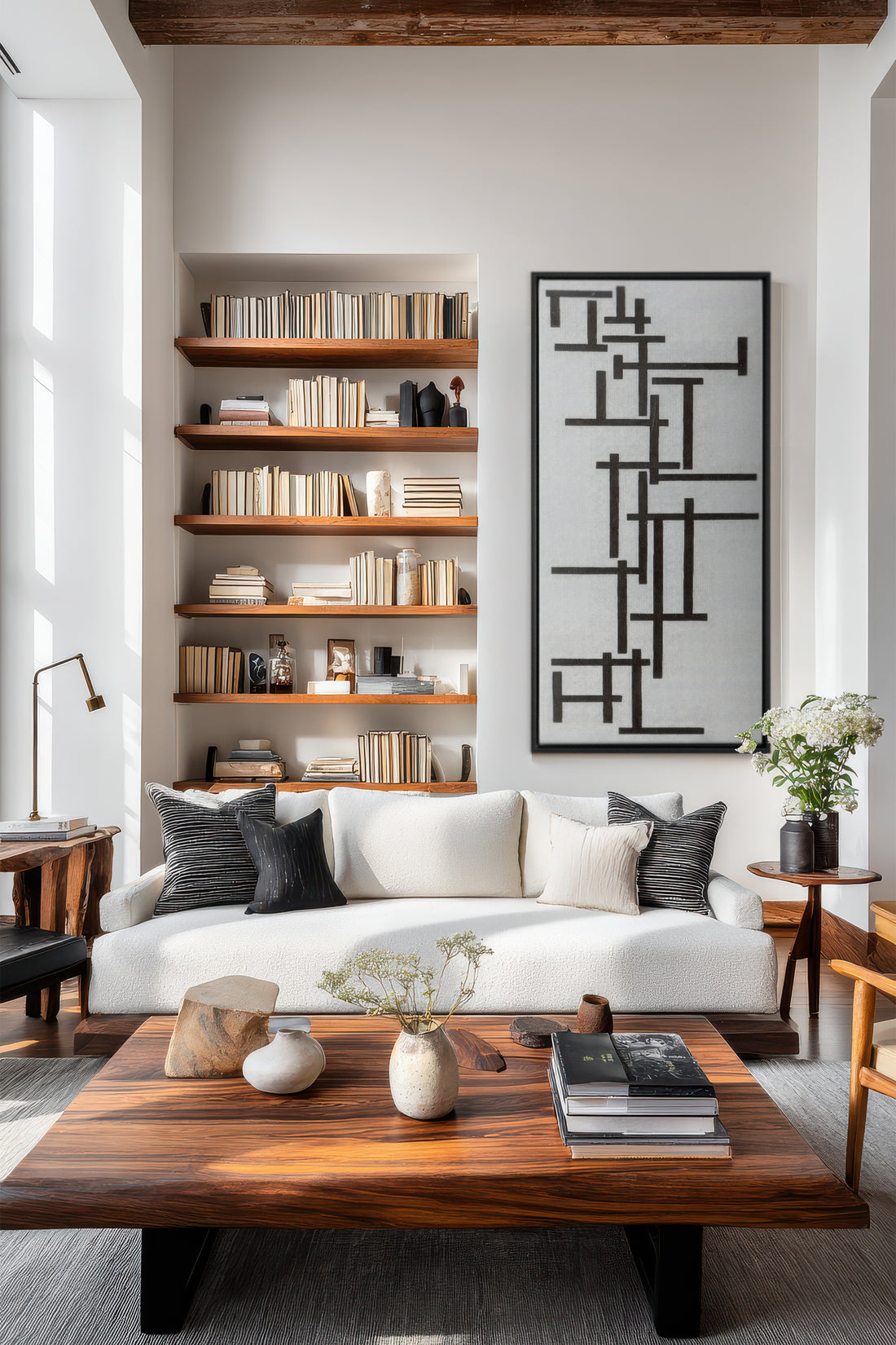 NOIR CONSCIENT, Oeuvre sur toile étirée, encadré Noir