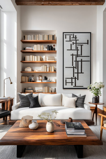 CONSCIOUS BLACK, Artwork on stretched canvas, framed in Black