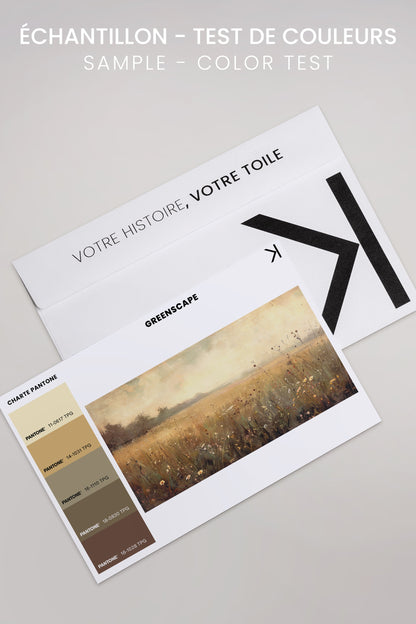 OLEKA CANVAS - Greenscape, Oeuvre sur toile étirée, encadré Noir