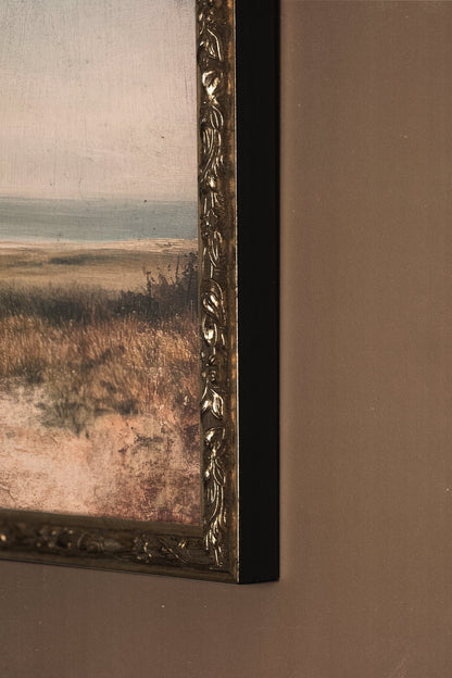 SABLE ET BRUME, Oeuvre sur toile rigide, encadré Vintage Argent