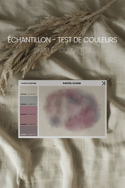 OLEKA CANVAS - PASTEL CLOUD, Oeuvre sur toile étirée, encadré Brun Chêne