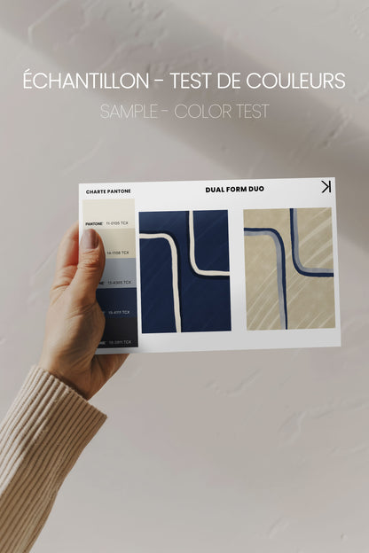 DUAL FORM DUO, 2 Oeuvres sur toile étirée, encadré Noir