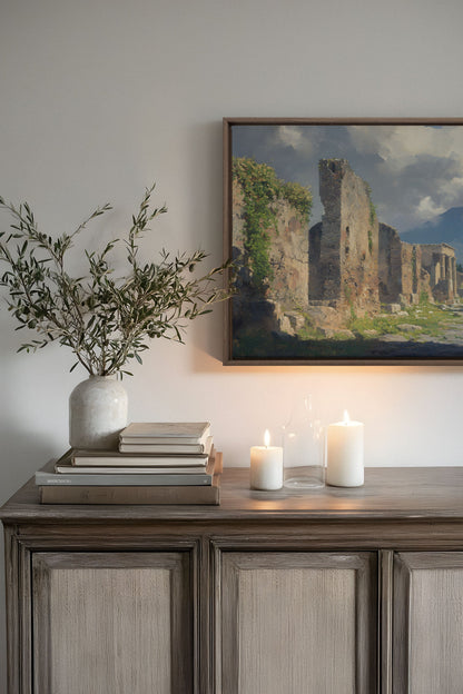 OLEKA CANVAS - SHADOWS OF THE PAST, Oeuvre sur toile étirée, encadré Brun Chêne