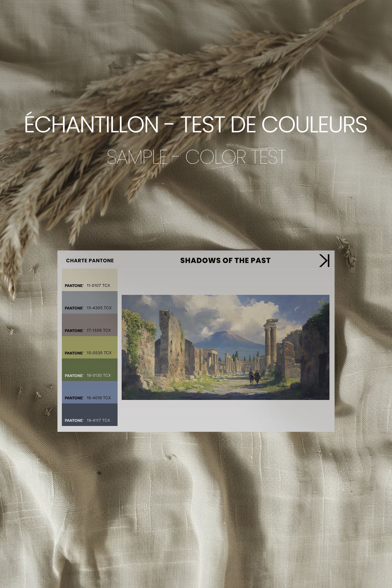 OLEKA CANVAS - SHADOWS OF THE PAST, Oeuvre sur toile étirée, encadré Brun Chêne